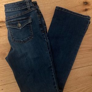 Dark wash women’s bootcut jeans